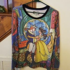 Beauty and the Beast stained glass long sleeved